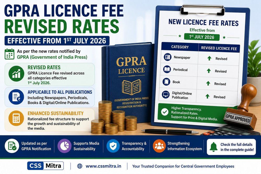GPRA Licence Fee Revised Rates infographic — new rates effective 1 July 2026